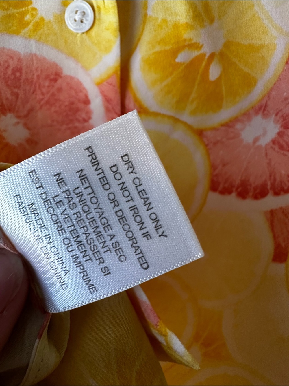 Equipment Sleeveless Citrus Lemon Yellow/Coral 100% Silk Top XS - Picture 5 of 7